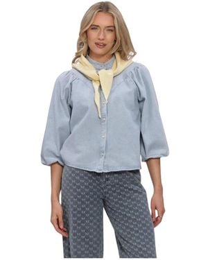 Minus Overhemden ,Blauw ,Denim Msnew Solene Denim Shirt