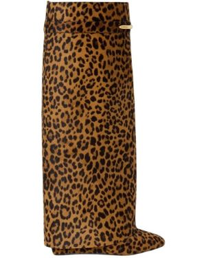 Givenchy Schoenen ,Veelkleurig ,Leer Wedge Hoge Laarzen - Bruin