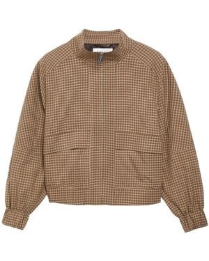 Comma, Jassen ,Bruin ,Checked Blouson Jacket