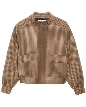 Comma, Jassen ,Bruin ,Checked Blouson Jacket