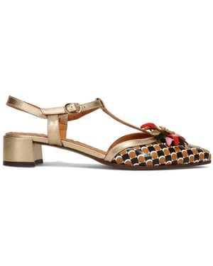 Chie Mihara Schoenen ,Geel ,Leer Met Hak - Bruin
