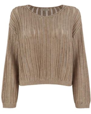 Antonelli Round-Neck Knitwear - Brown