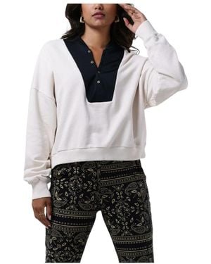 10Days Truien & Vesten ,Buttoned Bib Sweater Trui - Grijs