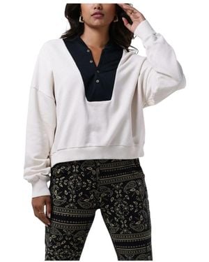 10Days Buttoned Bib Sweater Damen Strick - Grau