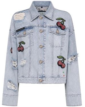 Philipp Plein Denim Jackets - Azul