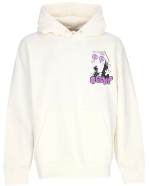 Obey Peace Eyes Box Fit Kapuzenpullover - Weiß