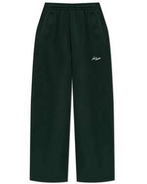 Acne Studios Broeken ,Groen ,Katoen Fleece Logo Trainingsbroeken