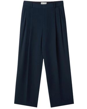 RECTO. Broeken ,Blauw ,Fluid Tuck Detail Suit Pants