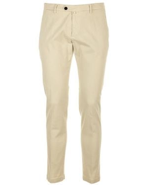 BRIGLIA Slim-Fit Pants - Natural