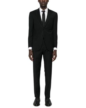 Corneliani Single Breasted Suits - Nero