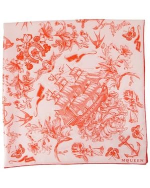 McQueen Silky Scarves - Pink