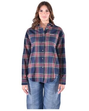 MC2 Saint Barth Overhemden ,Veelkleurig ,Katoen Lully Shirt - Blauw