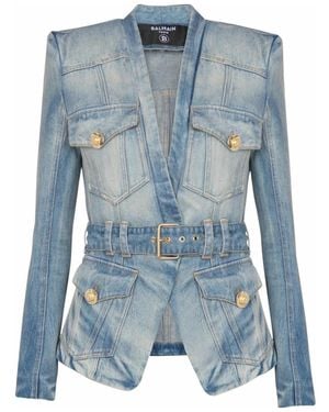 Balmain Denim Jackets - Blue