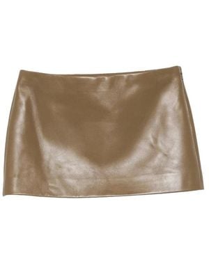 KHAITE Leather Skirts - Marron