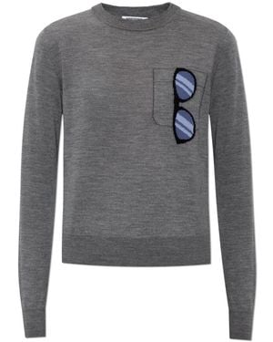 Moschino Round-Neck Knitwear - Gris