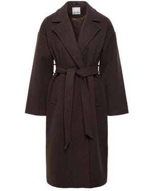 Ichi Belted Coats - Marrón
