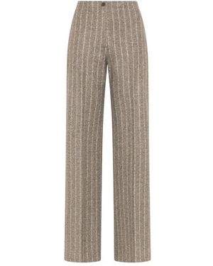 Seventy Broeken ,Grijs ,Wol Pantalone Dritto Misto Lana - Naturel