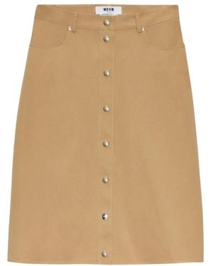 MSGM Midi Skirts - Natural