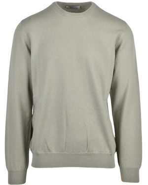 Alpha Studio Round-Neck Knitwear - Grey