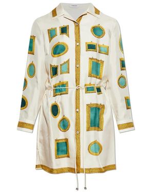 Versace Shirt Dresses - Natural