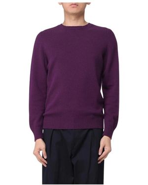 Drumohr Rundhalsausschnitt Kaschmirpullover - Lila