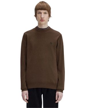 Fred Perry Round-Neck Knitwear - Marron