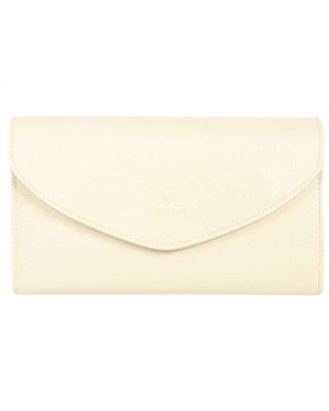 Il Bisonte Tassen ,Leer Gebonden Leren Clutch Met Afneembare Band - Naturel