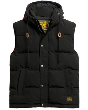 Superdry Ärmellose Everest Steppweste - Schwarz