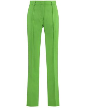 MSGM Flared Viscose Hosen - Grün