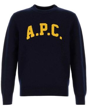 A.P.C. Midnight wool sweater - Blau