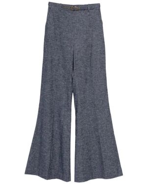Zimmermann Broeken ,Blauw ,Katoen Hypnotic Chambray Flare Pant