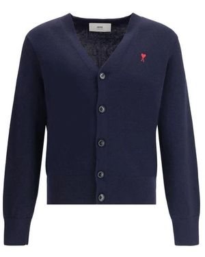 Ami Paris Ami De Coeur V-Hals Vest - Blauw