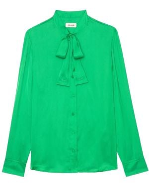 Zadig & Voltaire Tulba Satijnen Blouse - Groen