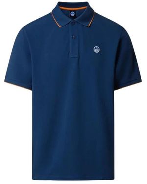 North Sails Tops ,Blauw ,Katoen Polo Shirt