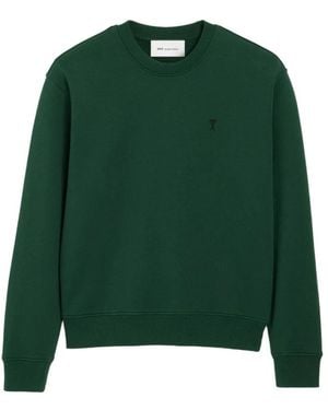 Ami Paris Hoodies & Sweatvesten ,Groen ,Katoen De Coeur Sweatshirt