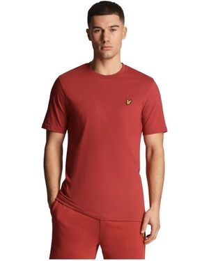 Lyle & Scott Ss T-Shirts Plain T-Shirt - Rood