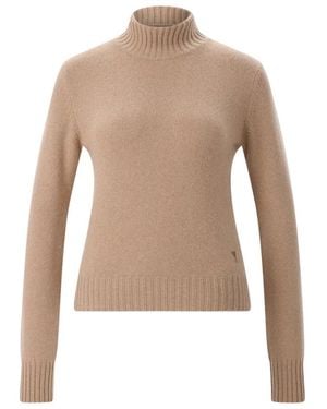 Ami Paris Truien & Vesten ,Wol Turtleneck Trui - Naturel