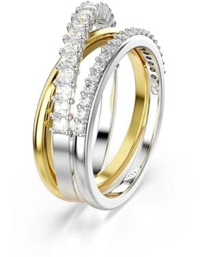 Swarovski Kristal Hyperbola Ring, Multi-Kleur Stijlvol - Metallic