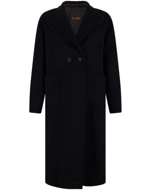 Moorer Double-Breasted Coats - Nero