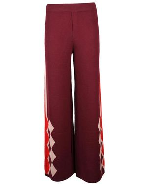Kangra Broeken ,Rood ,Wol Gebreide Jumpsuit