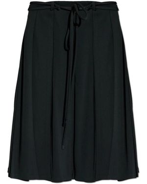 Lacoste Rokken ,Groen ,Polyester Runway Fluid Geplooide Rok - Zwart