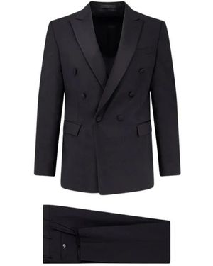 Corneliani Kostuums ,Blauw ,Single Breasted Suits - Zwart