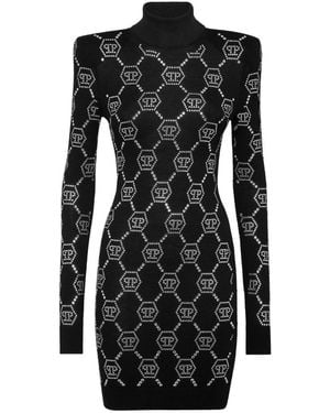 Philipp Plein Kleedjes ,Zwart ,Short Kleedjes