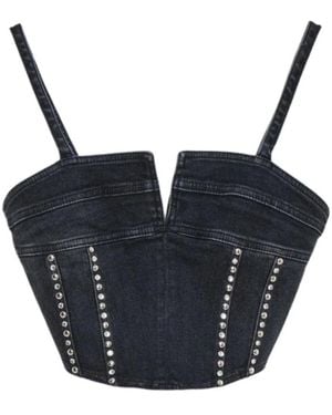 Gaelle Paris Sleeveless Tops - Blue