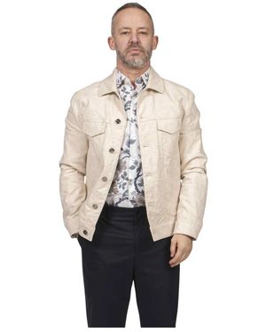 Etro Jassen ,Denim Jacquard Denim Jacket - Naturel