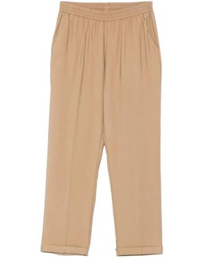 Le Tricot Perugia Tapered Trousers - Natural