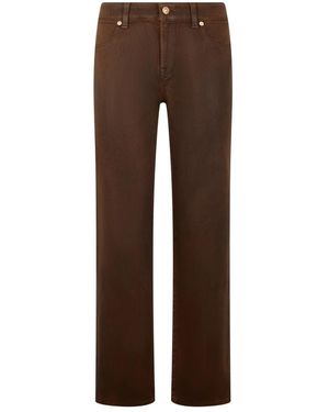 7 For All Mankind Straight Fit Jeans - Brown