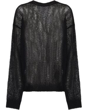Ann Demeulemeester Round-Neck Knitwear - Black