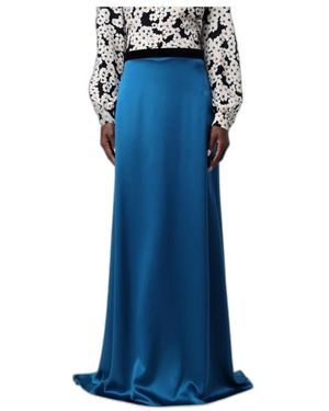Valentino Rokken ,Blauw ,Valentina Lange Zijden Rok