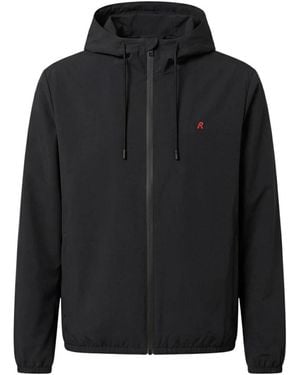 Replay Jassen ,Zwart ,Polyester Micro Poly Hoodie Jacket